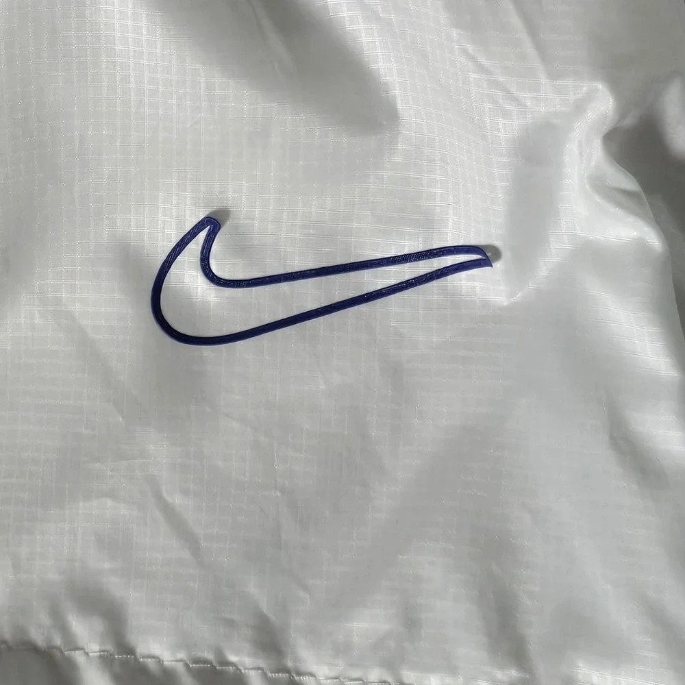 Nike Womens Dri-FIT Running Jacket White Hooded Windbreaker 452793-100 Small